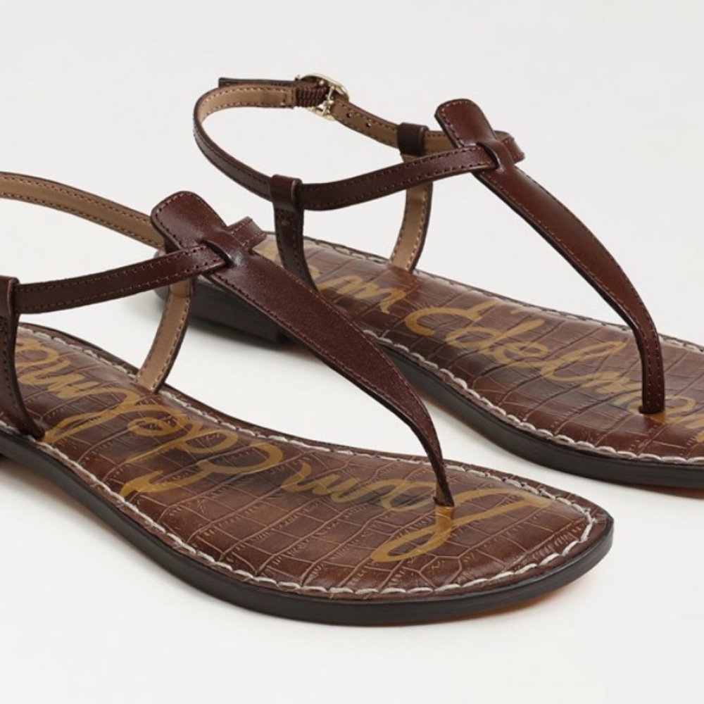 Sam Edelman Gigi Maple Bourbon Leather Sandals